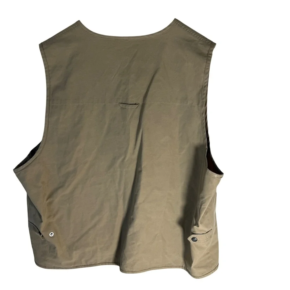 Banana Republic Heritage Expedition Utility Vest Khaki Tan Safari Graphic XL
